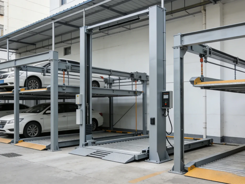 Multi-level hydraulic lifting parking garage, automated mechanical stack parking system, intelligent vertical car parking equipment for urban parking solution