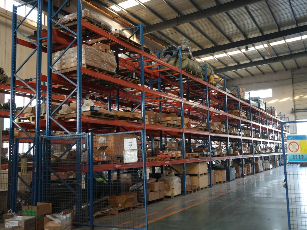 Qingdao Shin Innovation Technology Co., Ltd. Factory Warehouse and Spare Parts Storage Shelves
